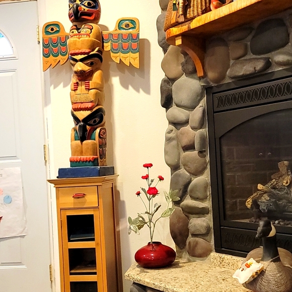 Amano Keramik Art Pottery "Ikebana" Mid-century Red Vase - Picture 4 of 4